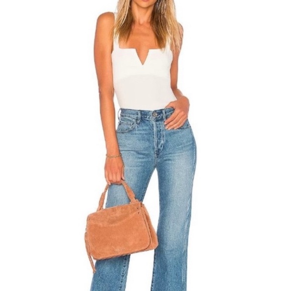 Free People Pippa V-Wire Bodysuit in White - Picture 2 of 9